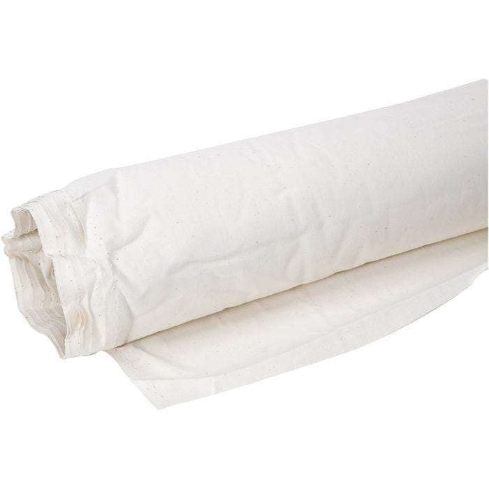 Udvasket bomuldslærred, B: 150 cm, 105 g, natur, 25 m/ 1 pk.