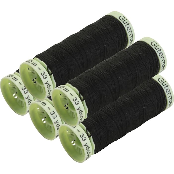 Knaptråd, sort, 5x30 m/ 1 pk.