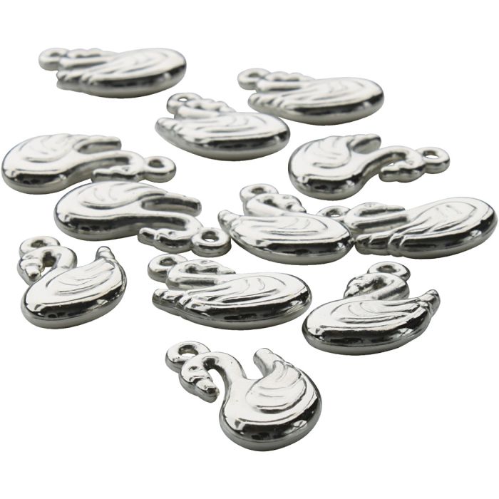 Svanecharms, str. 18x20 mm, ca. 65 stk., 50 g/ 1 ps.