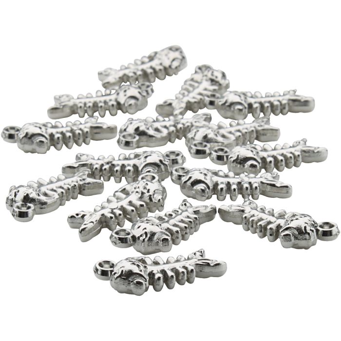 Fiskeskeletcharms, str. 8x80 mm, ca. 120 stk., 50 g/ 1 ps.