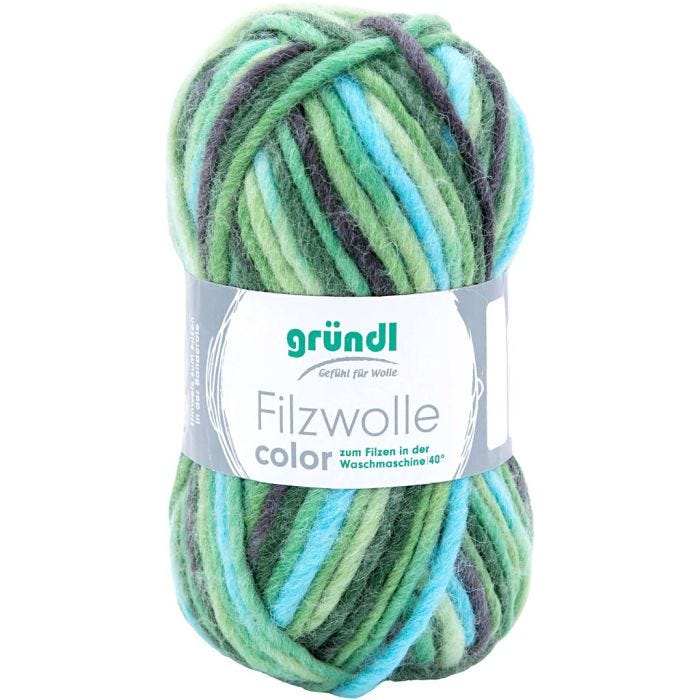Kraftigt uldgarn, grøn olie, 50 g/ 1 ngl.