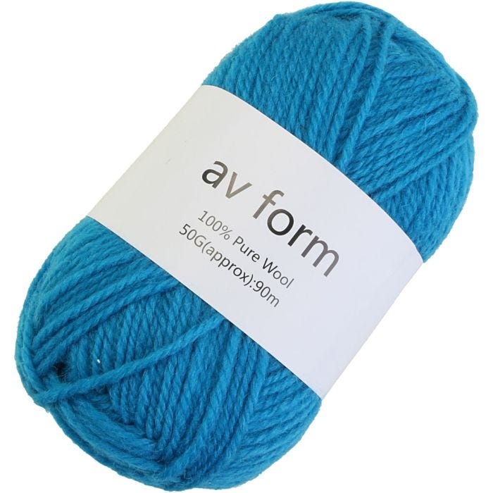 Uldgarn, blå, 50 g/ 1 stk.