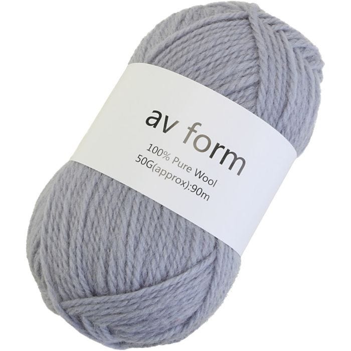 Uldgarn, lys grå, 50 g/ 1 stk.