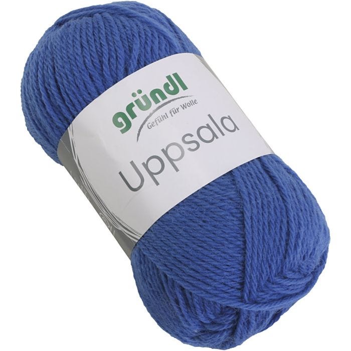 Uldgarn, L: 125 M, blå, 50 g/ 1 stk.