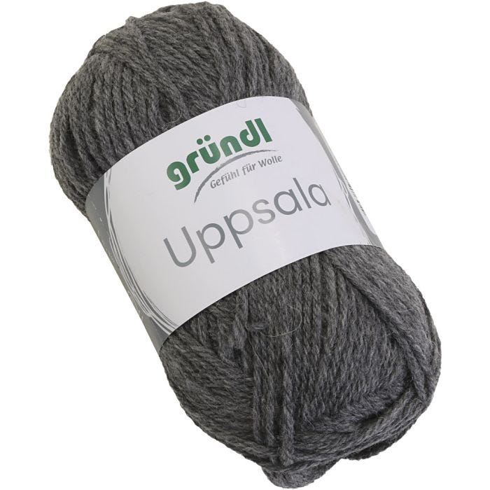 Uldgarn, grå melange, 50 g/ 1 stk.