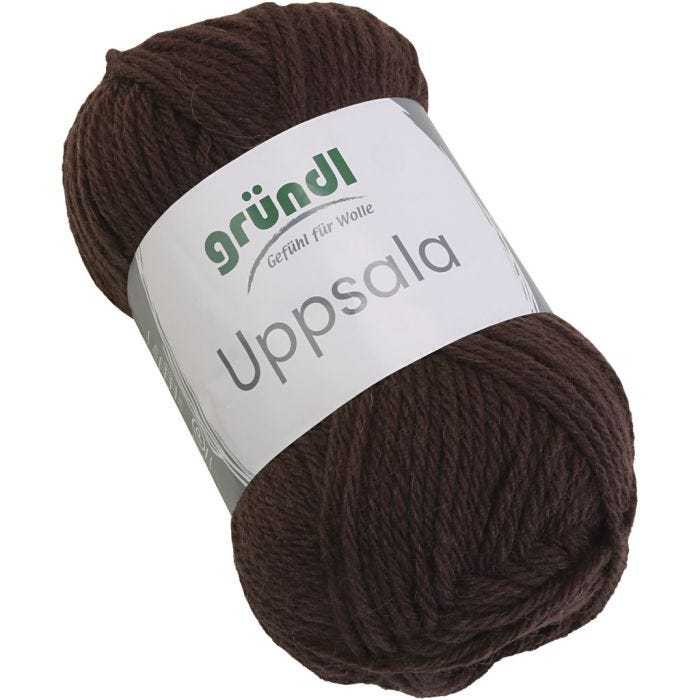 Uldgarn, brun, 50 g/ 1 stk.