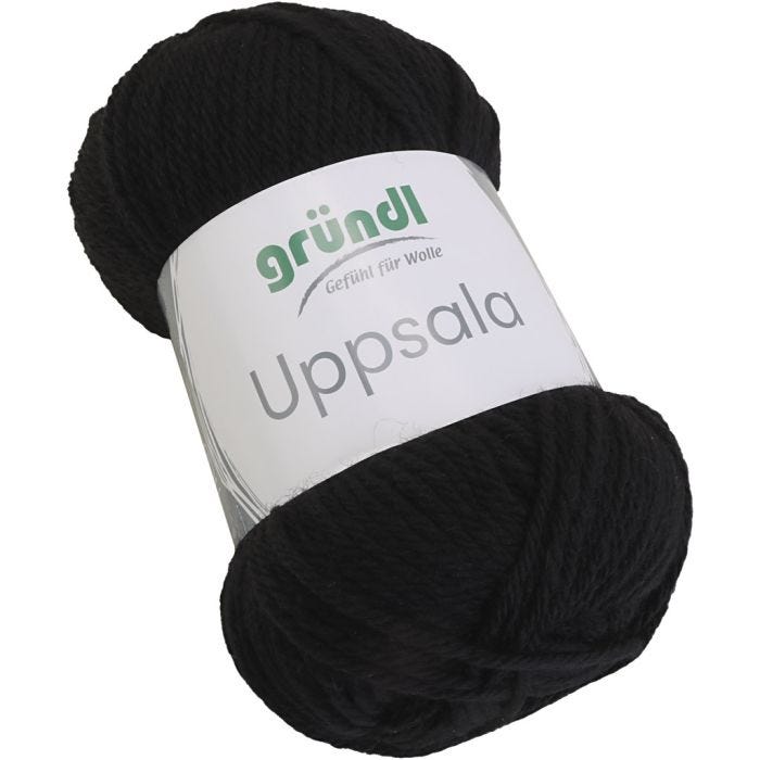Uldgarn, L: 125 M, sort, 50 g/ 1 stk.