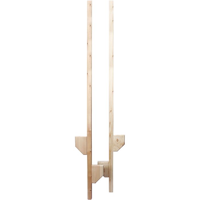 Stylter i træ, 179 cm, 1 sæt