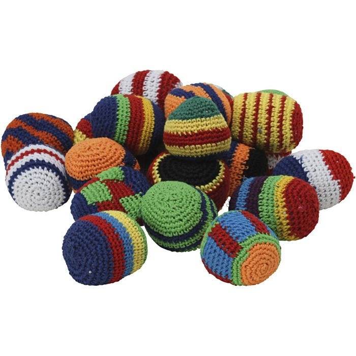 Hacky sack bolde, 24 stk./ 1 pk.