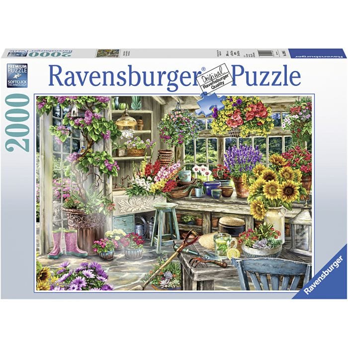 Puslespil, blomster, 2000 brikker, 1 stk.