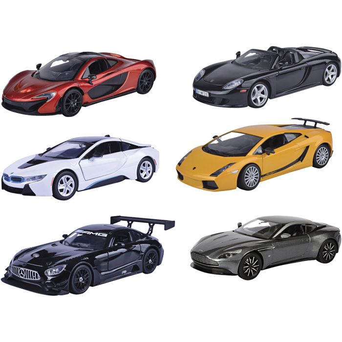 Metalbiler, str. 18 cm, 6 stk./ 1 sæt