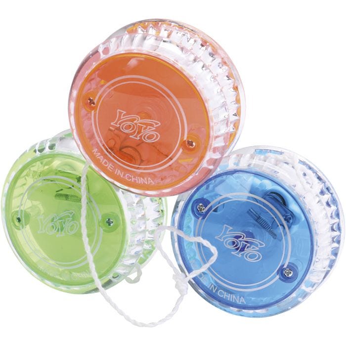 YoYo i plast, ass. farver, 1 stk.