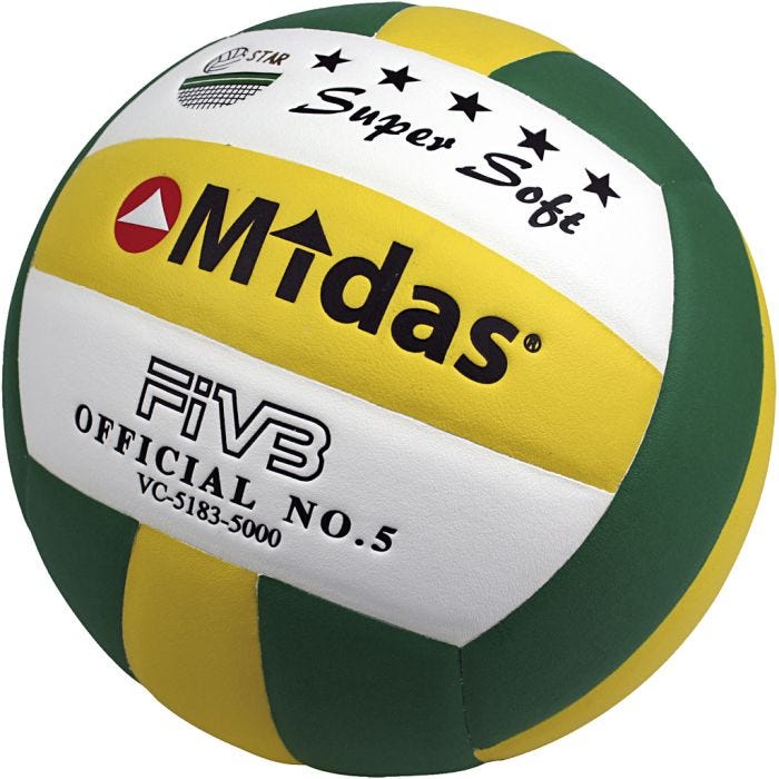 Midas Super Soft volleyball, nr. 5, diam. 21 cm, 1 stk.