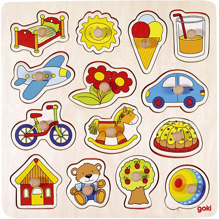 Knoppuslespil, str. 27x27 cm, 14 brikker, 1 stk.