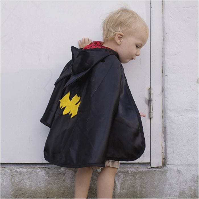 Baby Edderkop/Flagermuskappe, 1-2 år, sort, 1 stk.