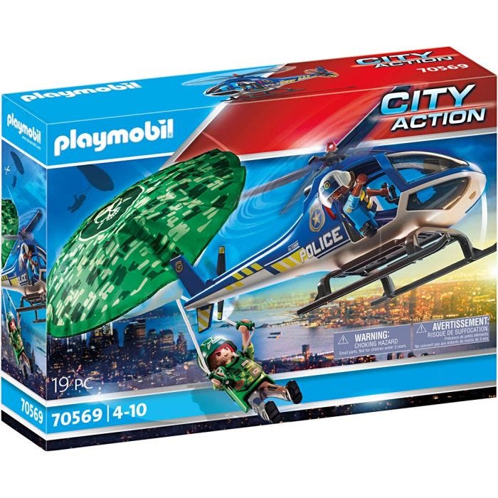 Playmobil Politihelikopter, 37x25x15 cm, 1 sæt