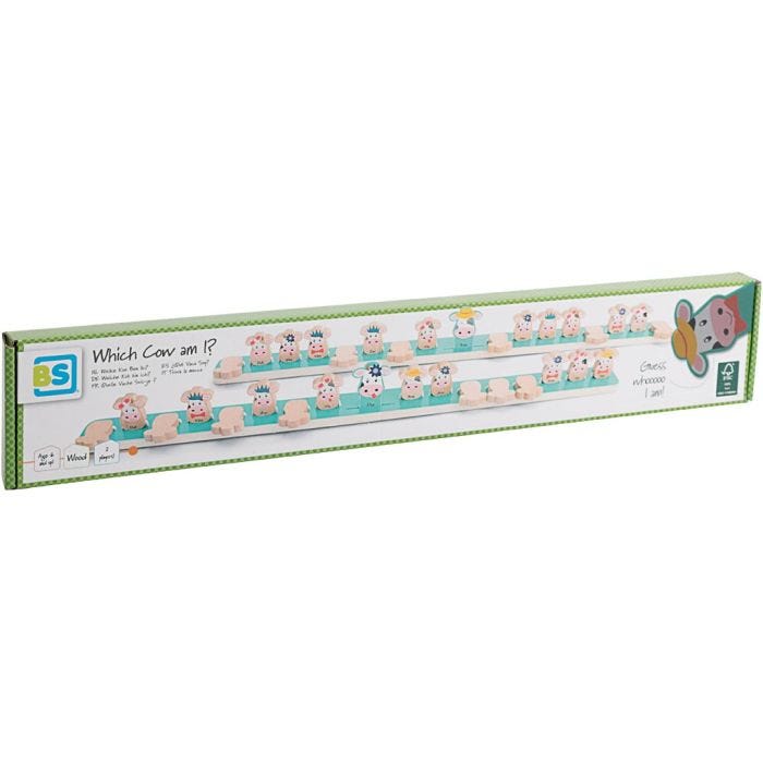 Gættespil Hvilken ko er jeg?, H: 4,5 cm, L: 56 cm, B: 4 cm, 18 dele/ 1 pk.