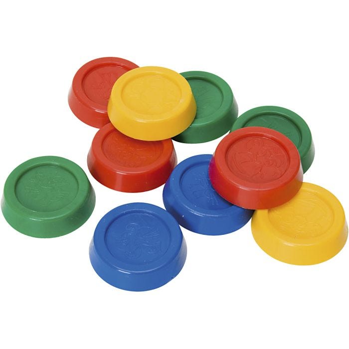 Hinkesten, 6 cm, 1,5 cm, Farve kan variere, 10stk./ 1 pk.