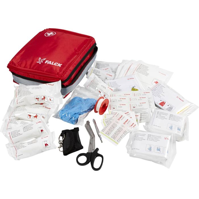 Førstehjælpstaske med indhold, str. 26x20x6 cm, 1 sæt