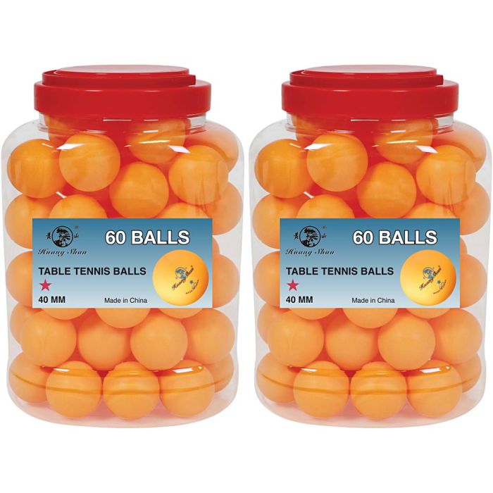 Bordtennisbolde, diam. 40 mm, orange, 120 stk./ 1 pk.