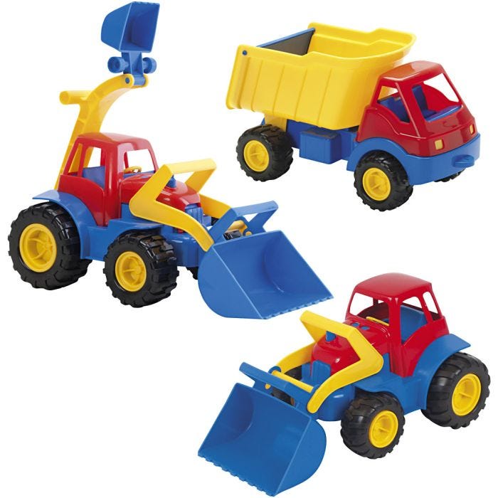 dantoy Arbejdskøretøjer, str. 30 cm, 3 stk./ 1 pk.