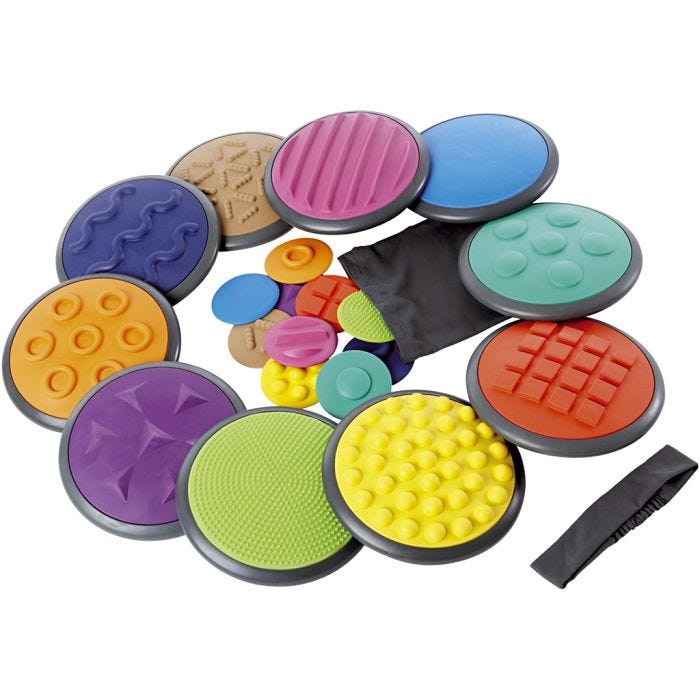 GONGE® Taktile trædesten, ass. farver, 20 stk./ 1 pk.