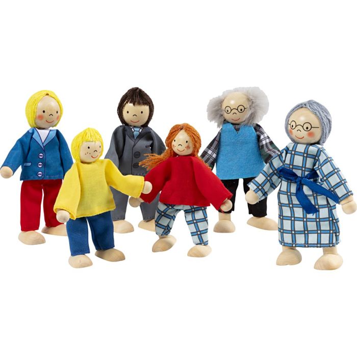 Dukkefamilie, H: 9-11 cm, 6 stk./ 1 pk.