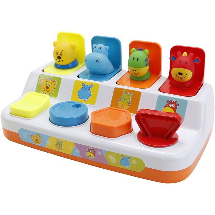 Pop-up farm med dyr, 25x15x10 cm, 1 stk.