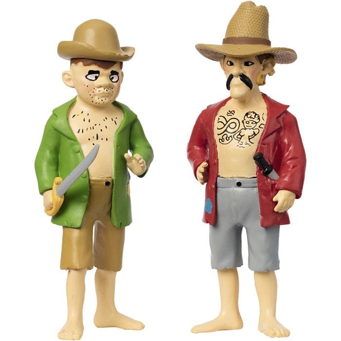 Pippi piratfigurer, 10 cm, 1 sæt