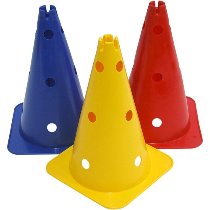 Multikegle med huller, 38 cm, Farve kan variere, 1 stk.