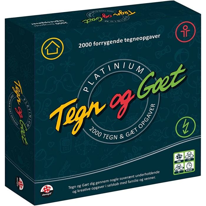 Danspil Tegn og Gæt platinium, DK, NO, SE, FI, 1 stk.