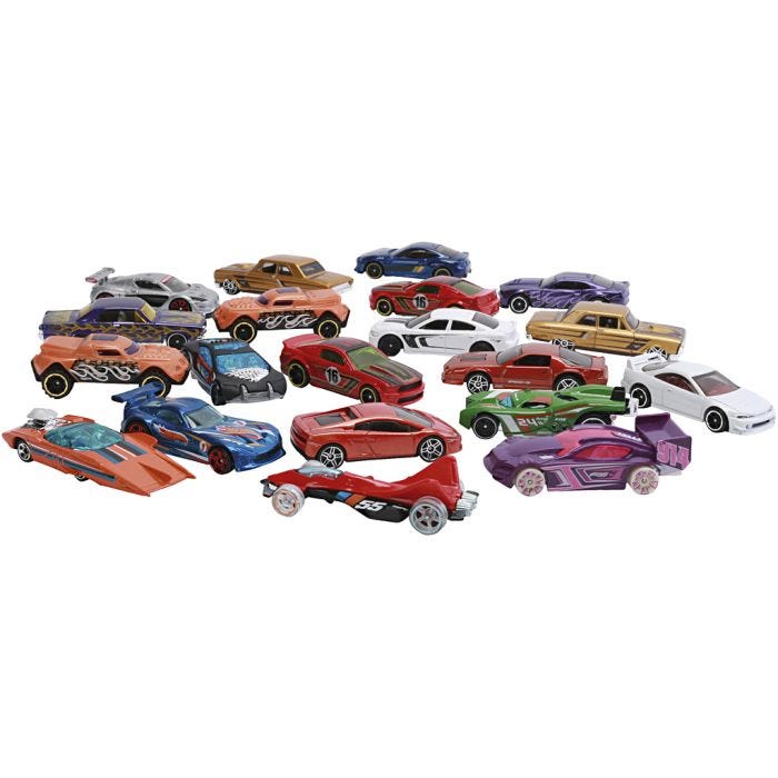 Hot Wheels Biler, L: 7 cm, 20 stk./ 1 pk.