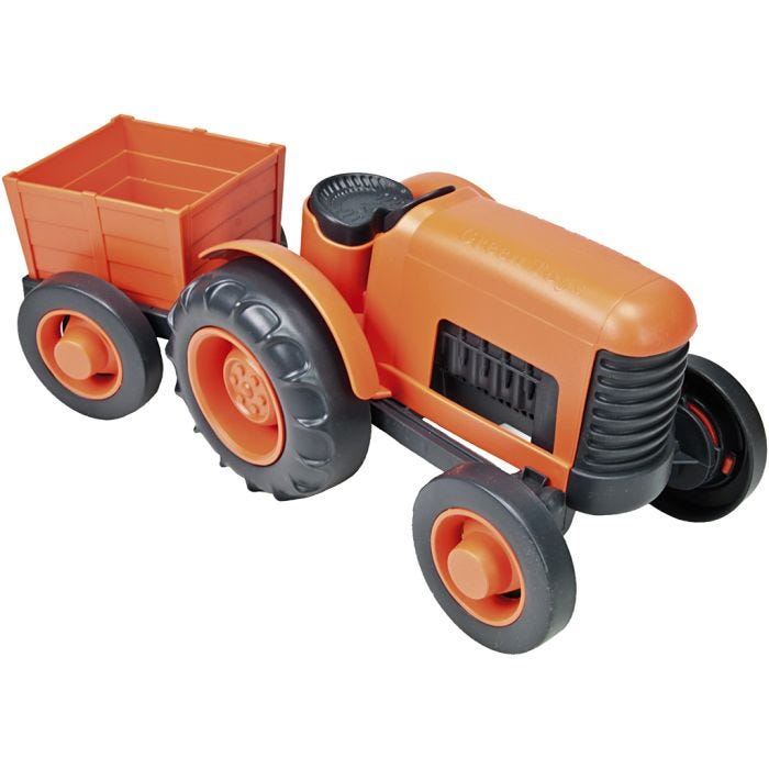 Green Toys, Traktor med anhænger, str. 30 cm, 1 sæt