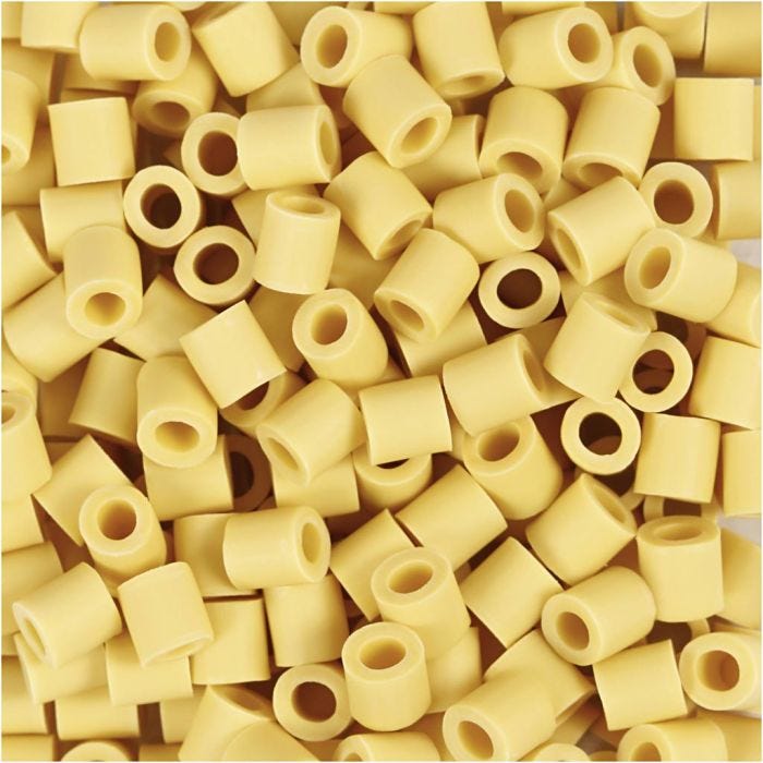NABBI BioBeads Rørperler, str. 5x5 mm, hulstr. 2.5 mm, medium, gul, 1000 stk./ 1 pk.