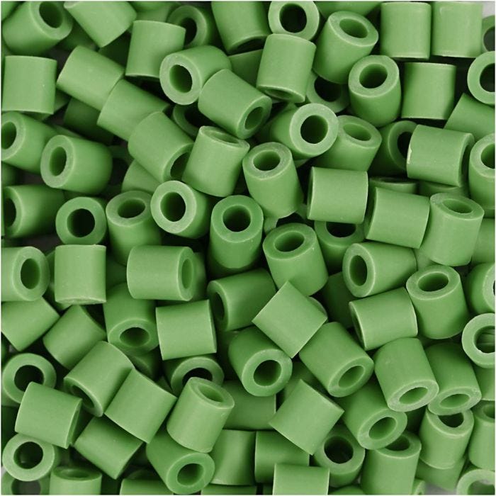 NABBI BioBeads Rørperler, str. 5x5 mm, hulstr. 2.5 mm, medium, grøn, 1000 stk./ 1 pk.