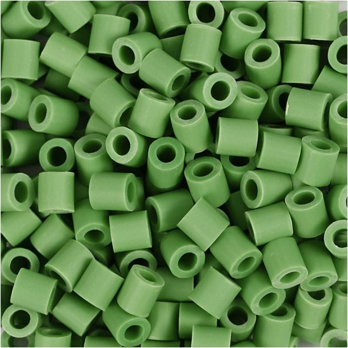 NABBI BioBeads Rørperler, str. 5x5 mm, hulstr. 2.5 mm, medium, grøn, 3000 stk./ 1 pk.