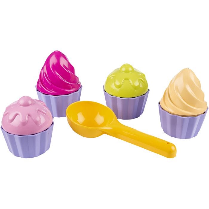 Cupcake forme og ske, 9 dele/ 1 pk.