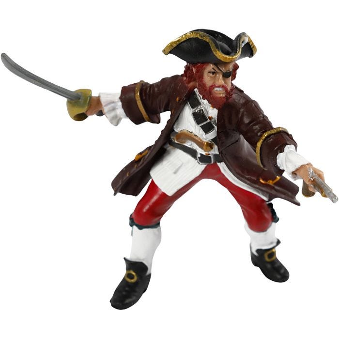 papo Pirat Den røde Barbarossa, 8 cm, 1 pk.