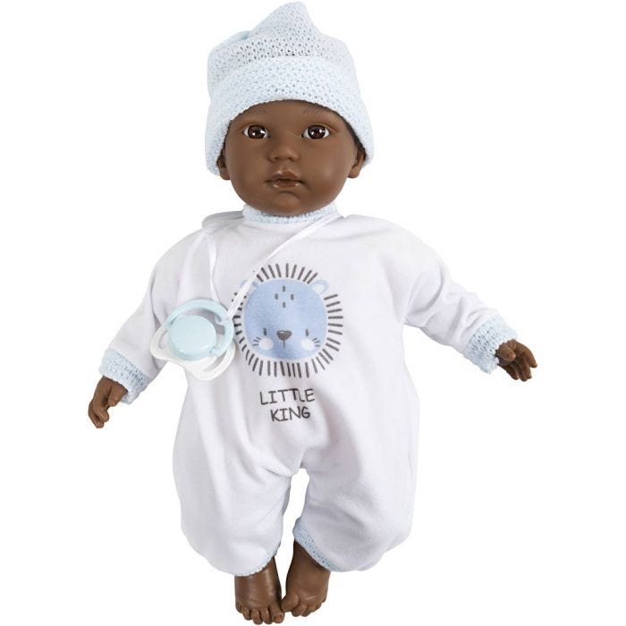 Babydukke med stofkrop, 30 cm, 1 stk.
