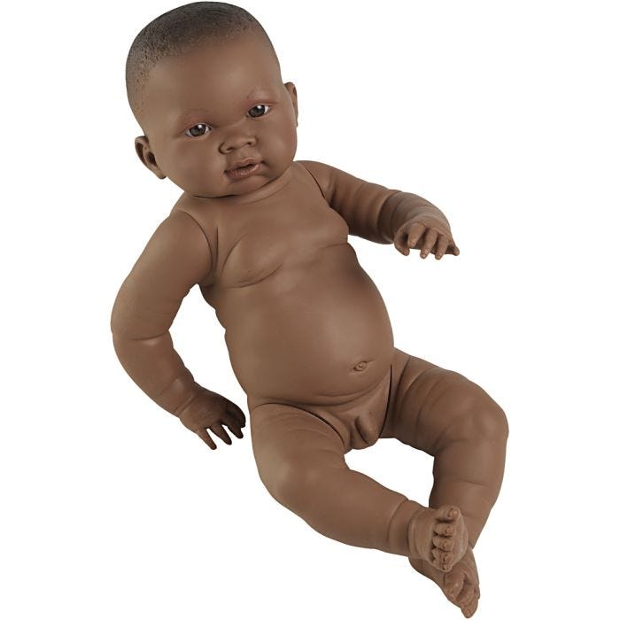 Babydukke, Mørk dreng, 45 cm, 1 stk.