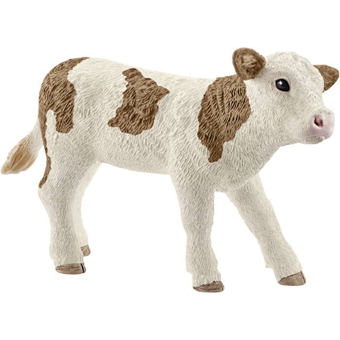 Schleich Bondegårdsdyr, Kalv, 5,4x8,2x2,7 cm, 1 stk.