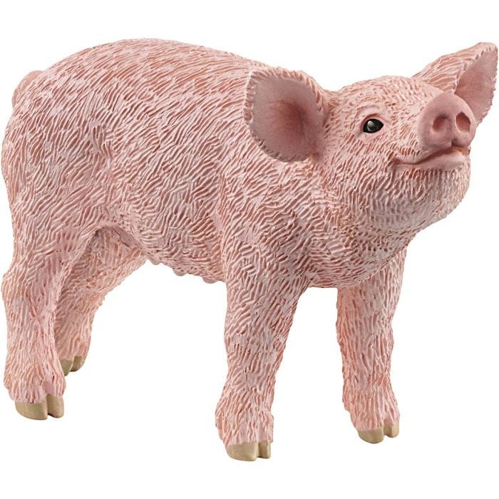 Schleich Bondegårdsdyr, Gris, 3,3x5,9x2,2 cm, 1 stk.
