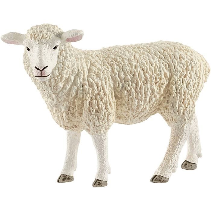 Schleich Bondegårdsdyr, Får, 6,1x9x3,7 cm, 1 stk.