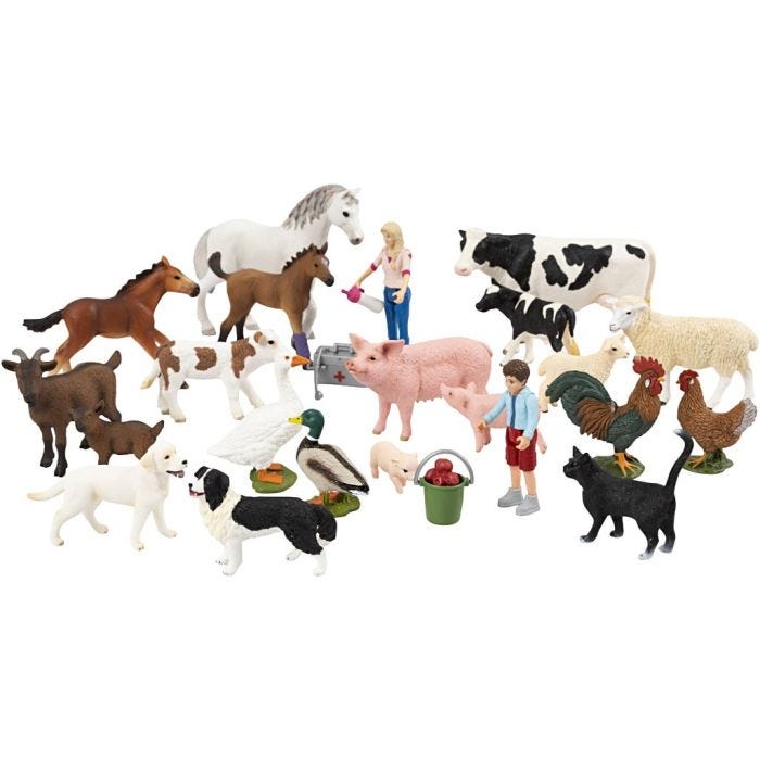 Schleich Bondegårdsdyr, 22 stk./ 1 sæt