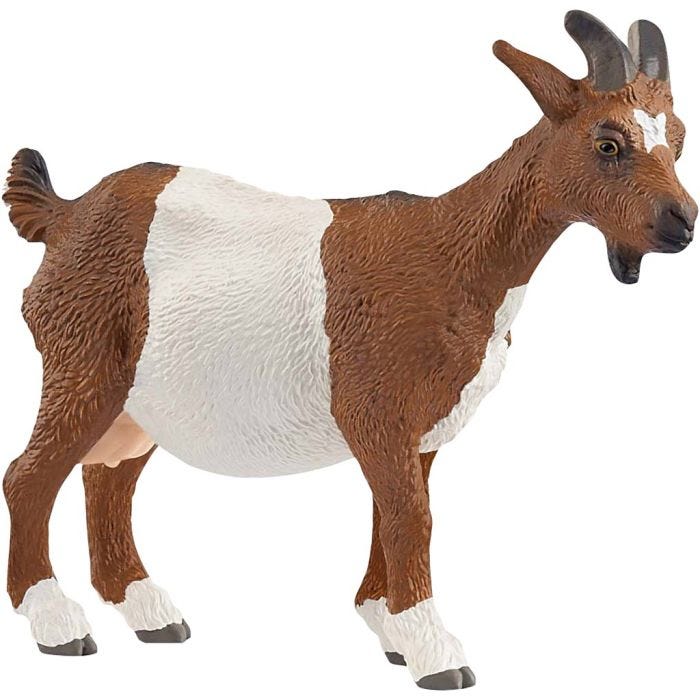 Schleich Bondegårdsdyr, Ged, 6,7x7,8x2,4 cm, 1 stk.