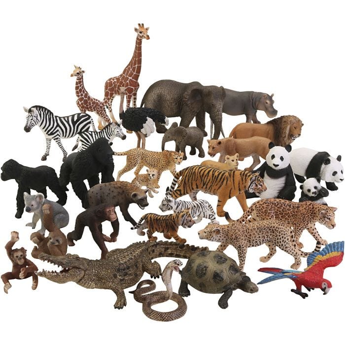 Schleich Vilde Dyr, 3-18 cm, 32stk./ 1 sæt