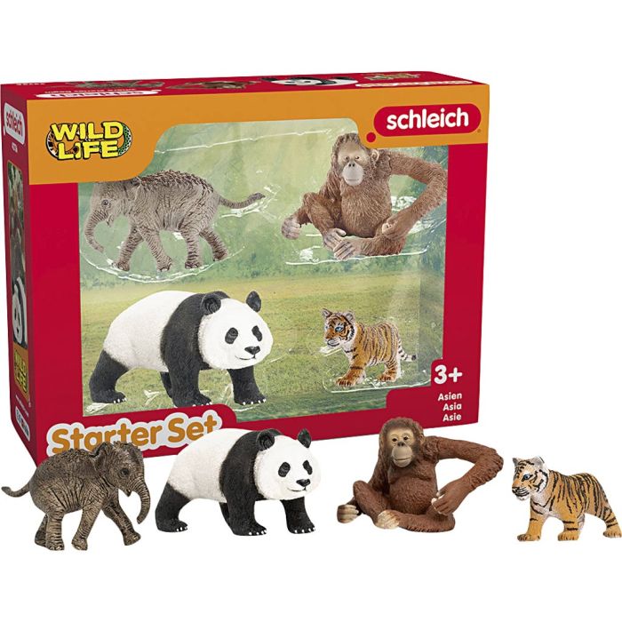 Schleich Vilde Dyr, Asien startsæt, 4 stk./ 1 pk.