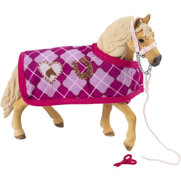Schleich Heste, Hest med dækken, str. 17,3x19x5,2 cm, 1 stk.