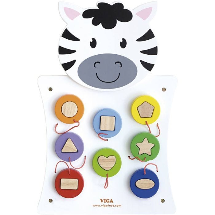VIGA Aktivitetstavle, Zebra, 36x55x3,5 cm, 1 stk.