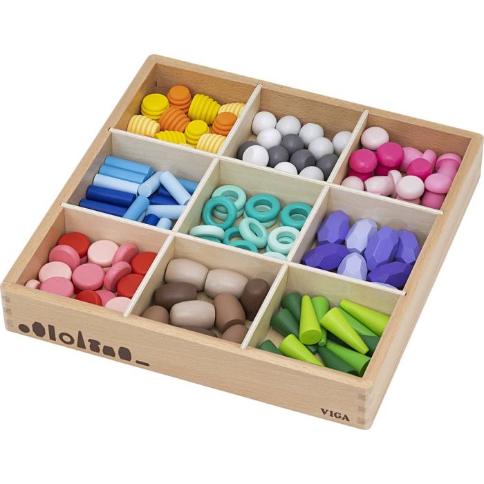 VIGA Sorteringssæt, str. 31x31x5 cm, 141 dele/ 1 pk.